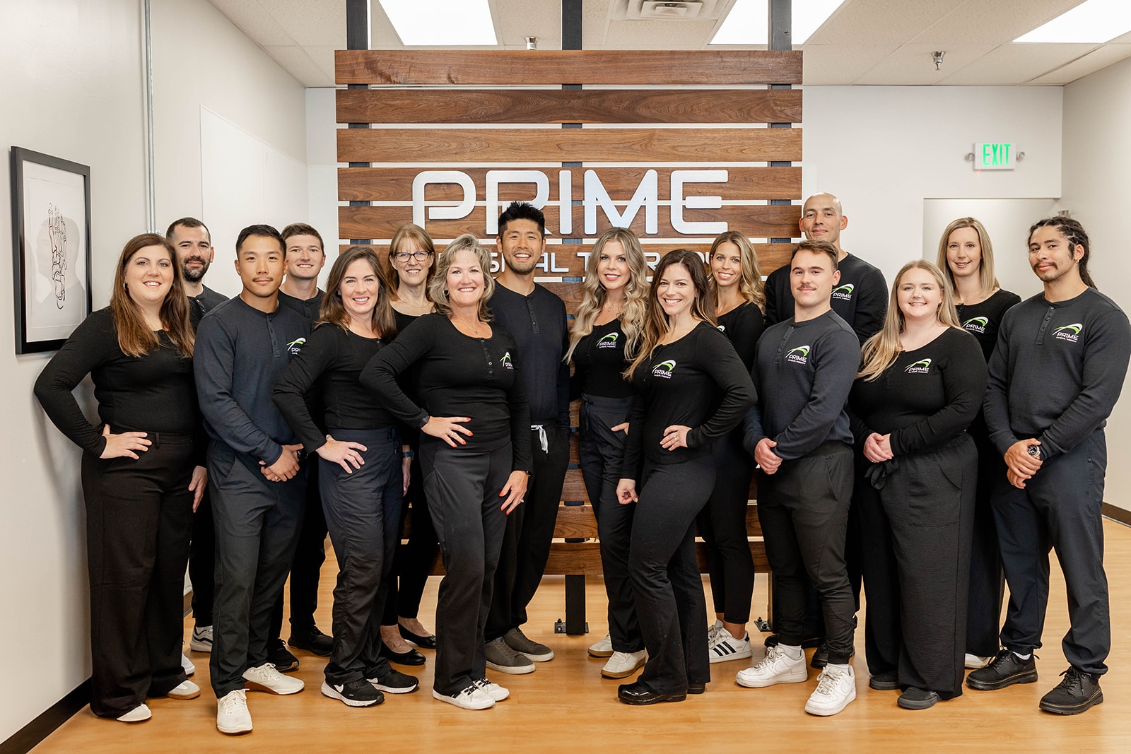 The PRIME Physical Therapy team gathers for a group photo in Eldersburg, Maryland.